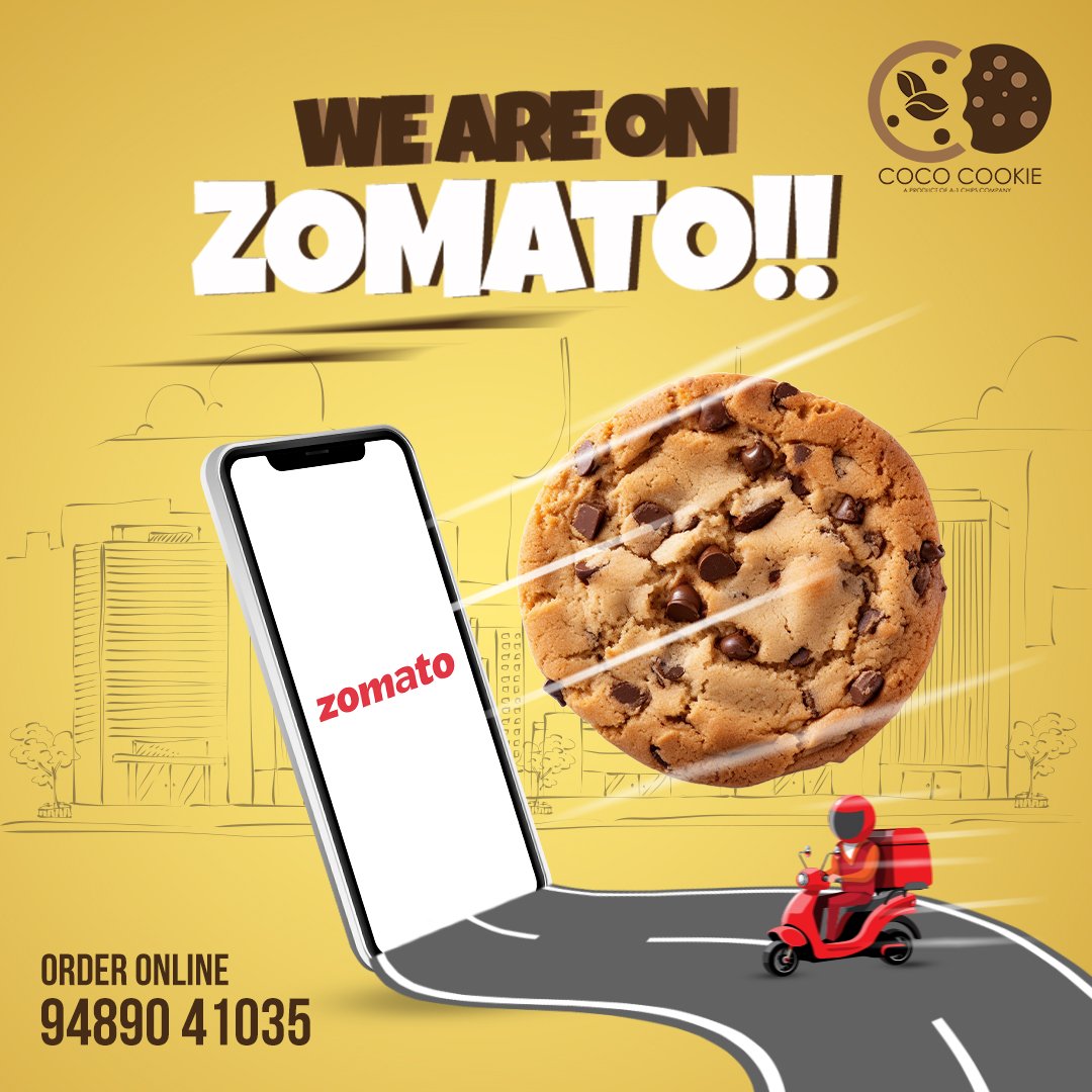 Coco Cookie Zomato social media post by Arina Digital Adz