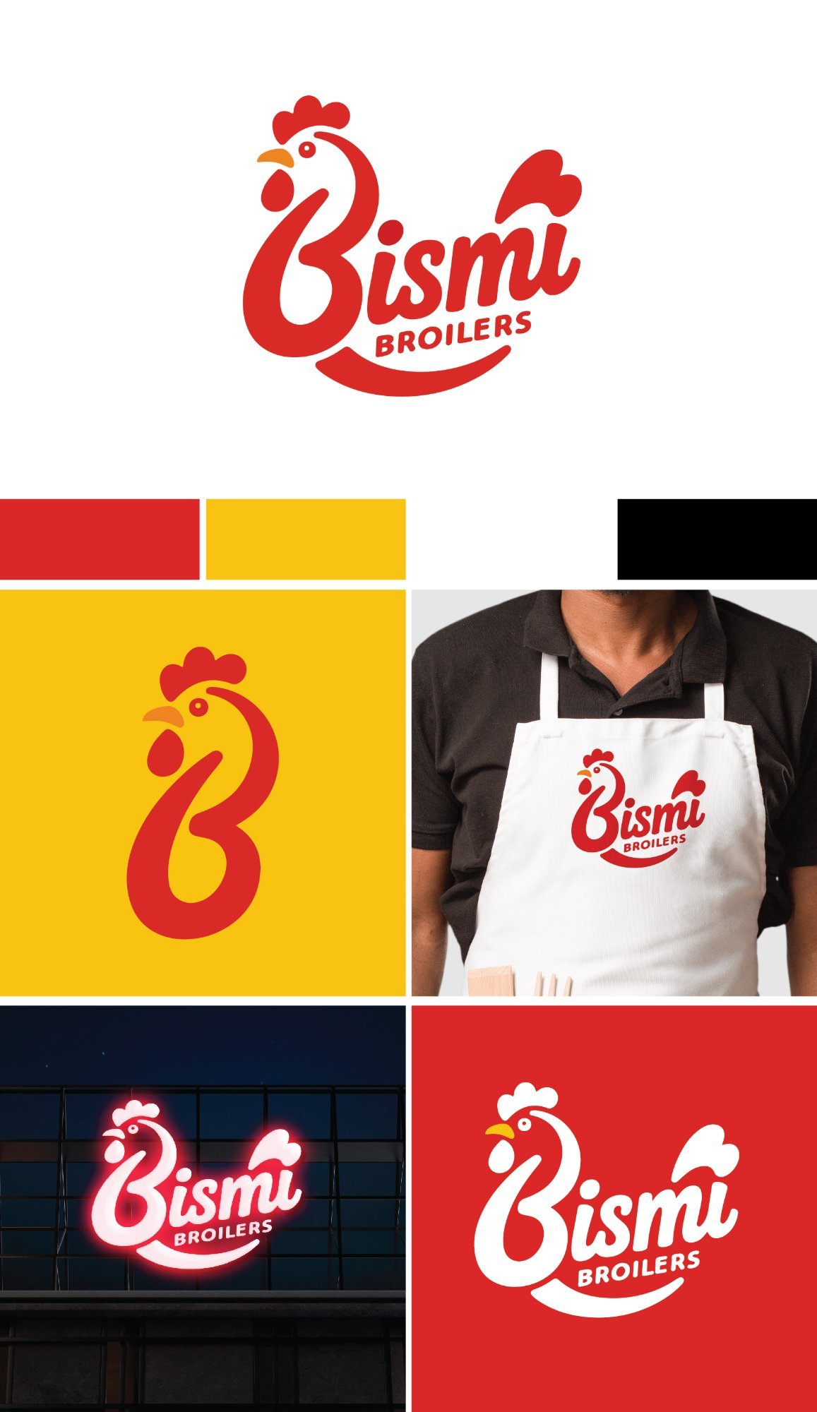 Bismi Broilers logo and branding design by Arina Digital Adz