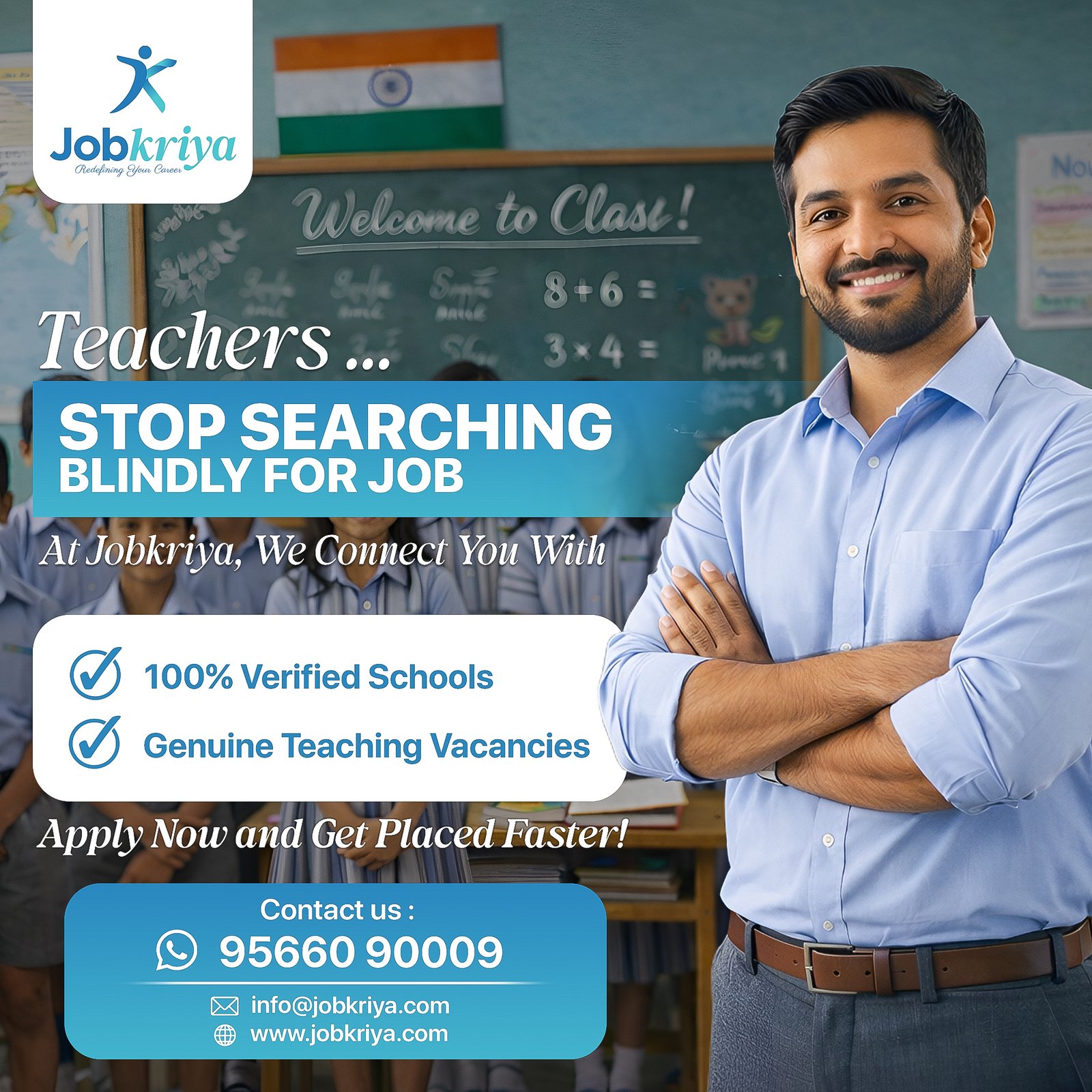 Jobkriiya social media poster design by Arina Digital Adz